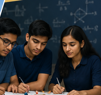 Unique Academy students solving NEET JEE MHT-CET problems in classroom